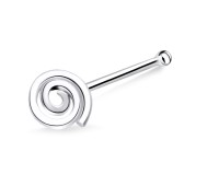 Circular Silver Bone Nose Stud NSKD-717
